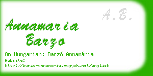 annamaria barzo business card